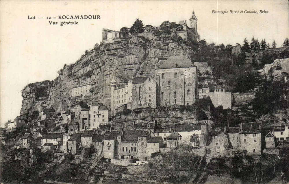 Rocamadour — Vista geral — Fototipia Bessot et Guionie, Brive - Frente