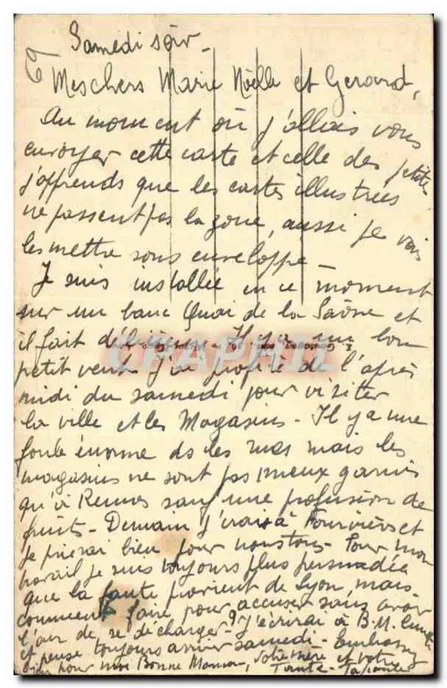 Palast Saint-Pierre, Place des Terreaux — Lyon — Verlag Reirat, Nr. 250 - Rückseite