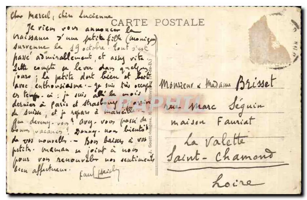 Royat — Place Allard — g.d'o. 1142 - Verso