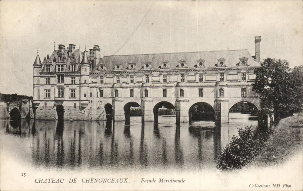 Castelo de Chenonceaux — Facha Meridional — Collections ND Phot - Frente