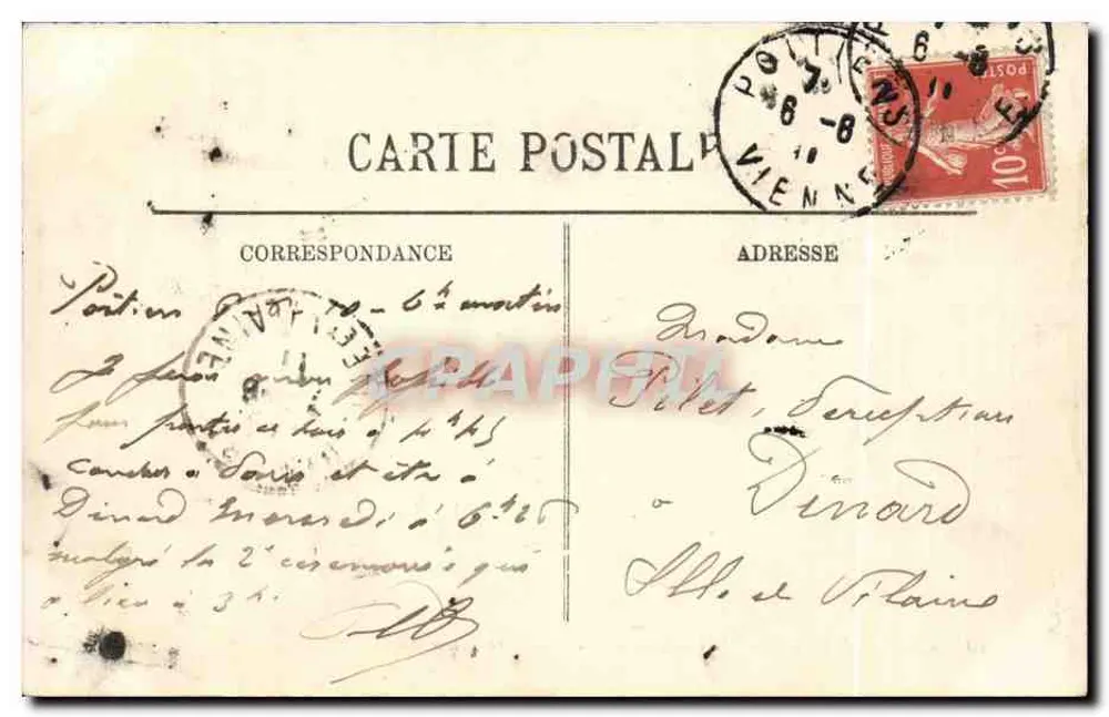 Chenonceaux — O Castelo — A Fachada Oriental — LL. — N° 10 - Verso