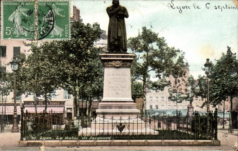 Lyon. A estátua de Jacquard — editor anônimo, número de série não visível - Frente