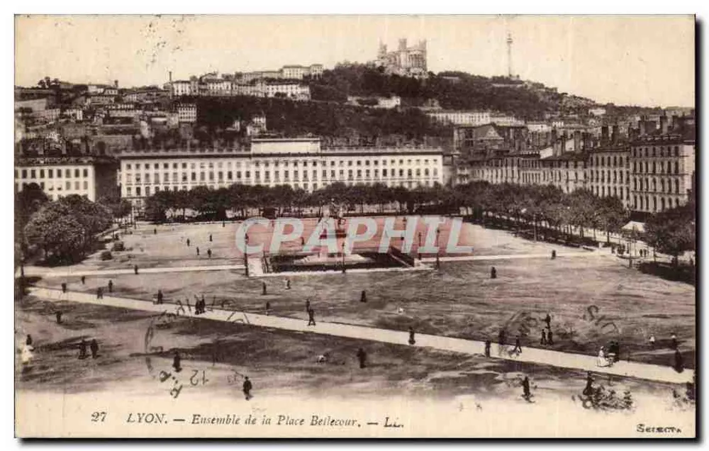 LYON — Conjunto da Place Bellecour — Seiserita - Frente