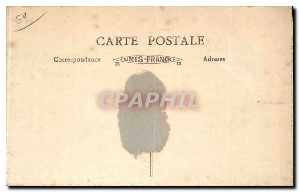 LYON - Perspectiva dos Pontes sobre o Rio Rhône — editor Unis-France, n° 129 - Verso