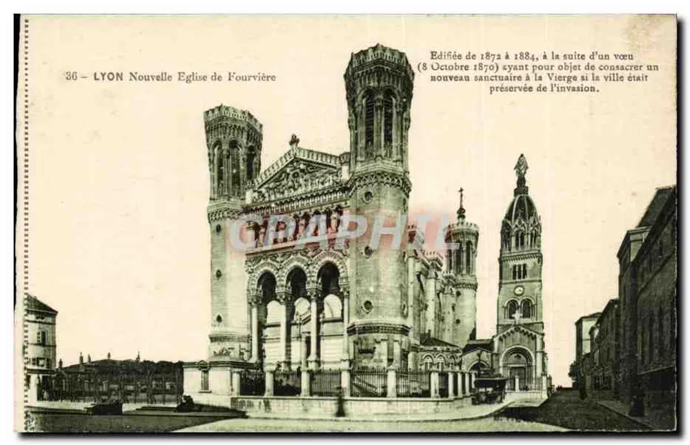 LYON — Nova Igreja de Fourvière — editor não identificado, n° 36 - Frente