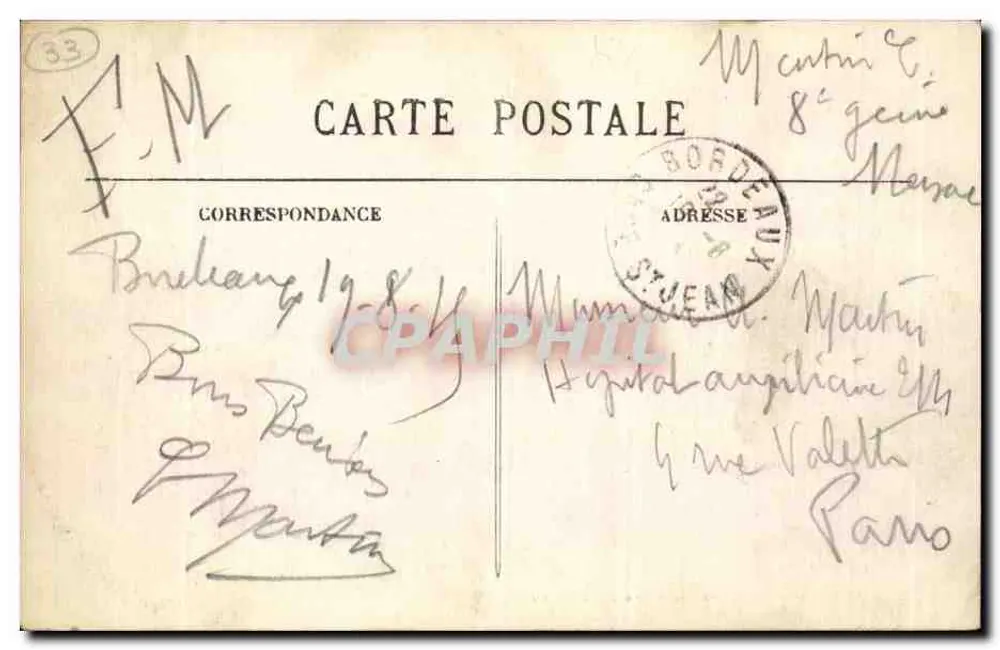 Bordeaux — A Igreja de São Crisóstomo — editor BR 39 - Verso