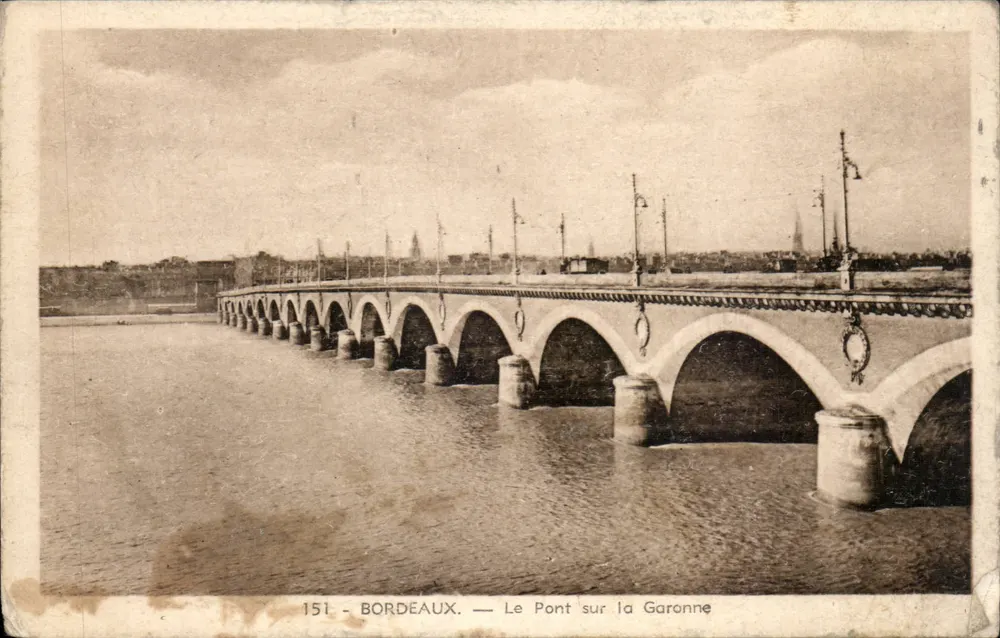 Bordeaux — Die Brücke über die Garonne — Verlag La Cigogne, Nr. 151 - Vorderseite