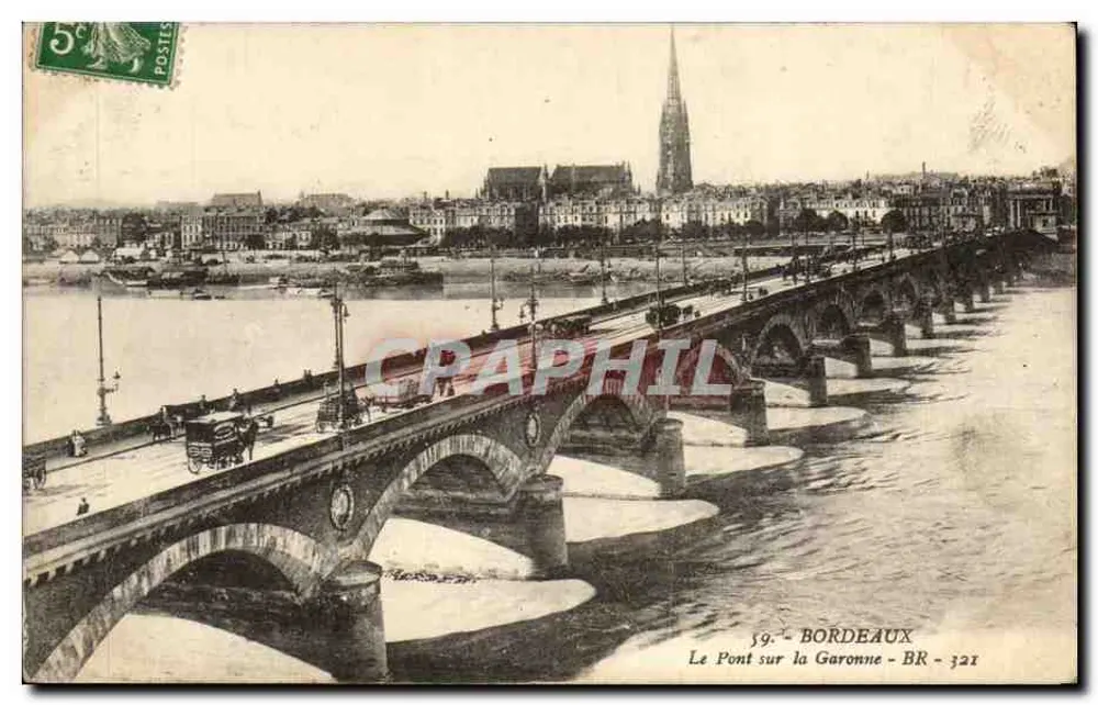 O Ponte sobre a Garonne — Bordeaux — BR - 321 - Frente