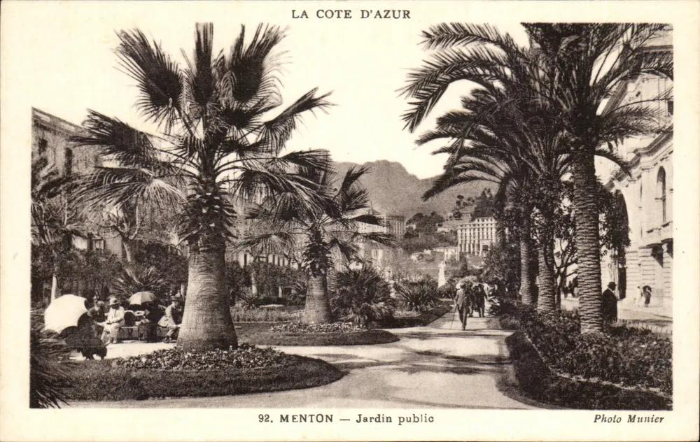 Menton — Jardim Público — Foto Munier - Frente