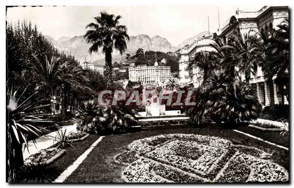 Menton - O Jardim Público — Edições Dart Munier, n°128 - Frente