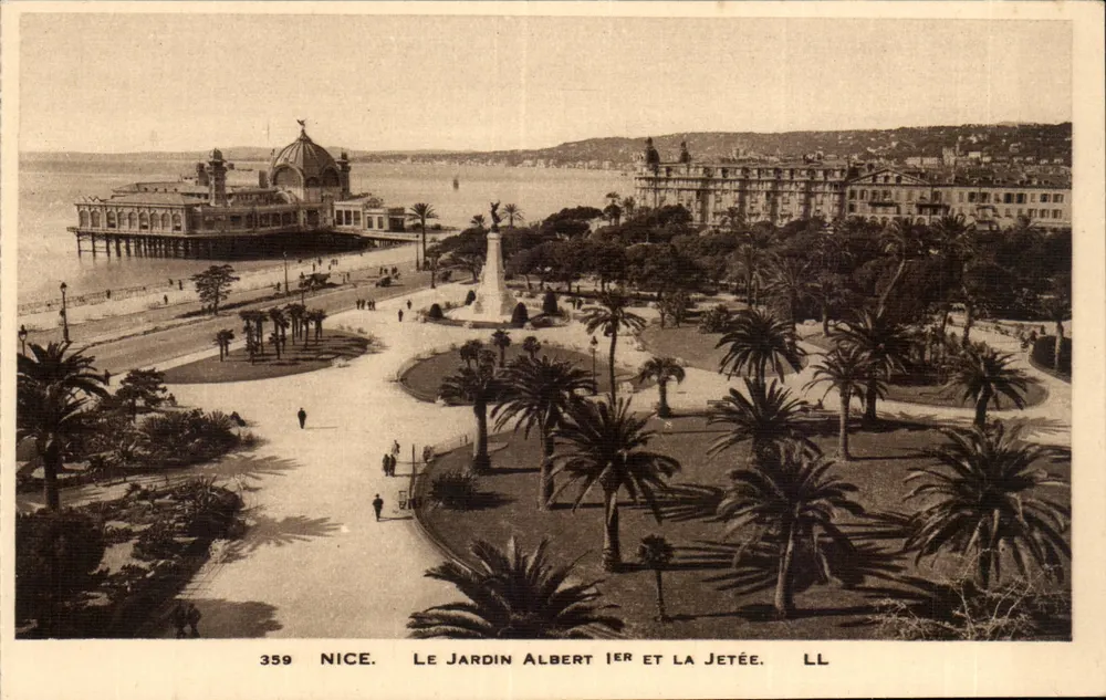 Nice. O Jardim Albert Ier e a Jetée — LL, n° 359 - Frente