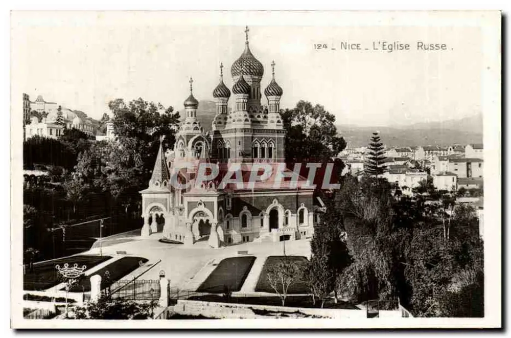 Nice - A Igreja Russa — vista panorâmica — Munier, Fotógrafo, Nice - Frente