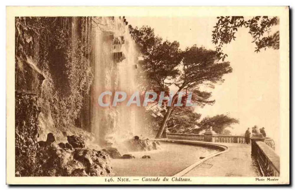 Nice — Cascata do Château — Photo Munier, n°146 - Frente