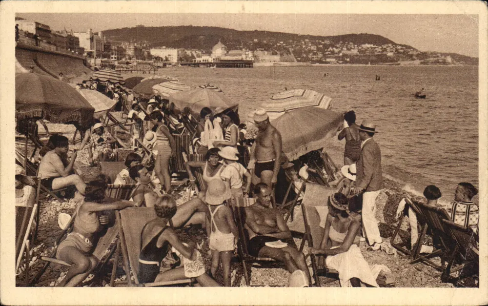 Nice — A Praia dos Prazeres do Mar — J. GILLETТА e Cia, Nice - Frente