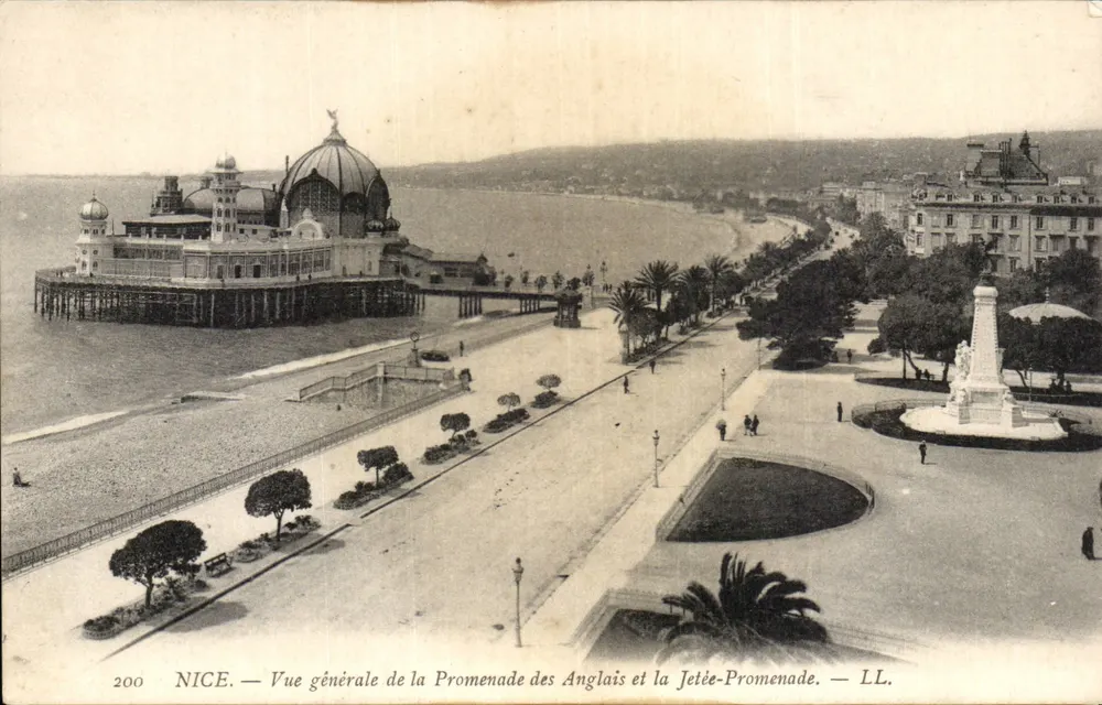 Nice — Allgemeiner Blick auf die Promenade des Anglais und die Jetée-Promenade — LL. n° 200 - Vorderseite