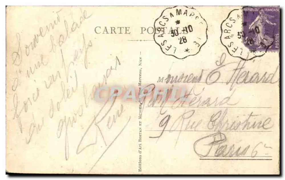 Nice — Promenade dos Ingleses — RM - Verso