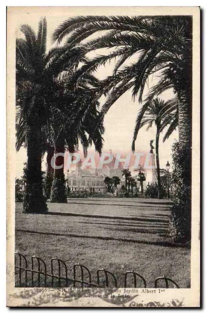 NICE — Die Palmen des Jardins Albert 1er und das Casino de la Jetée - Vorderseite