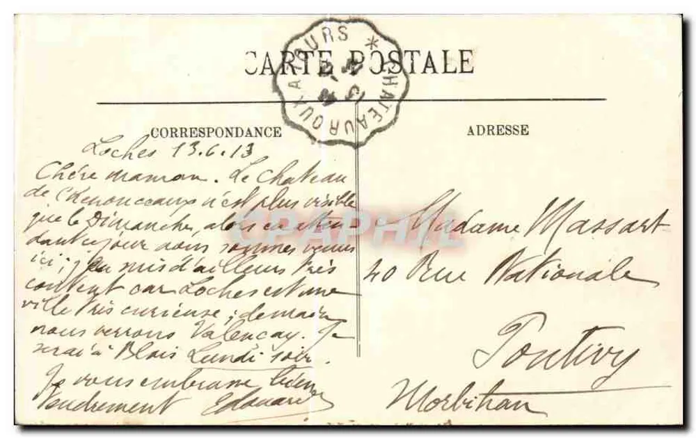Loches — A Colegiata de São Ursinho — LL - Verso