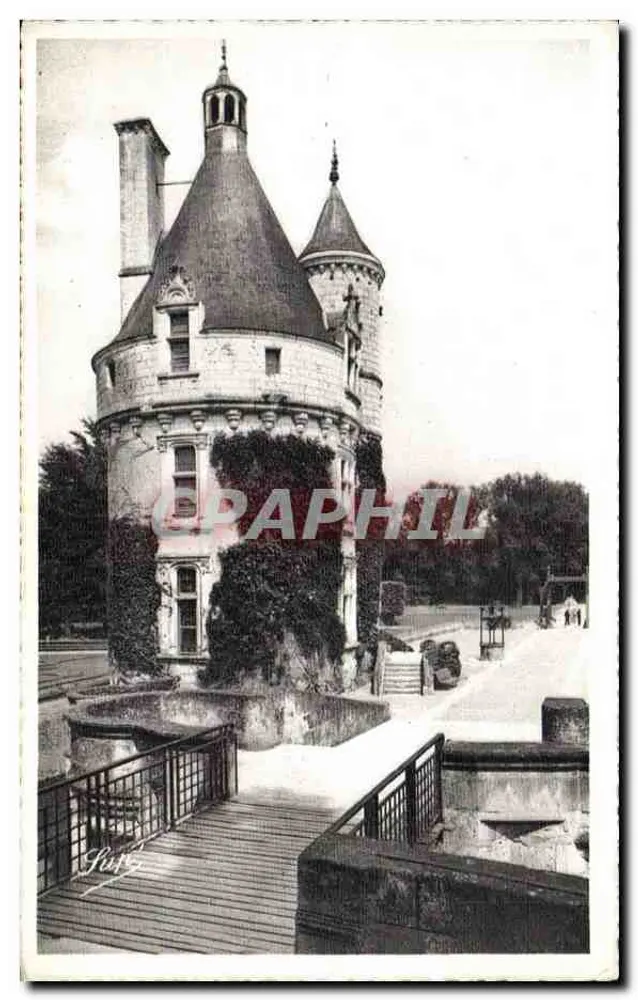 Chenonceaux — A Torre das Marcas — Edição de Arte A. Brault, Angers - Frente