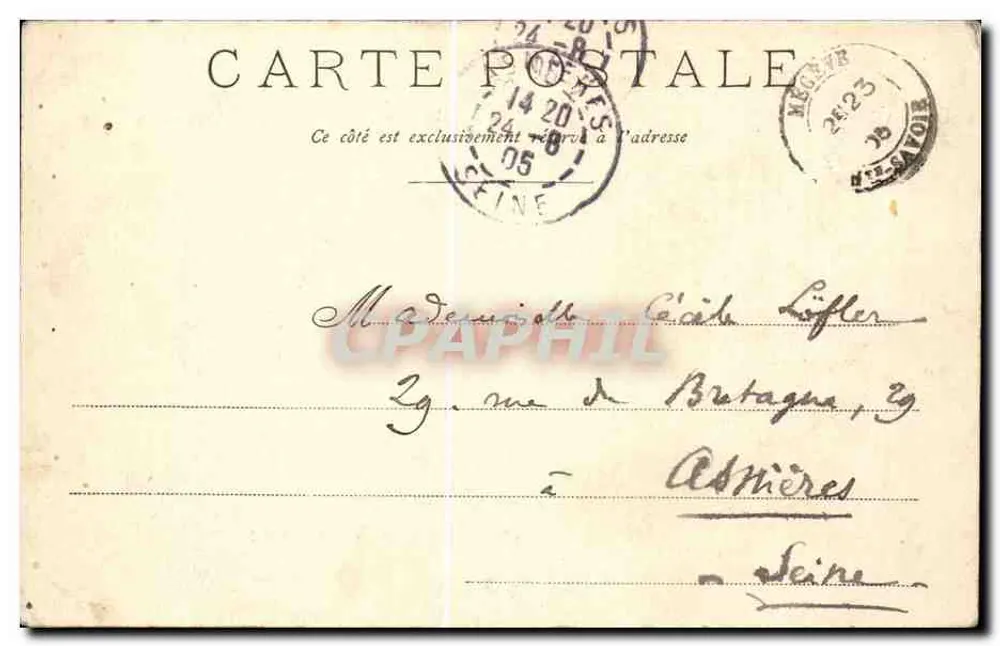 Megève - Vista geral (Haute-Savoie) — editor desconhecido, número de série não visível - Verso