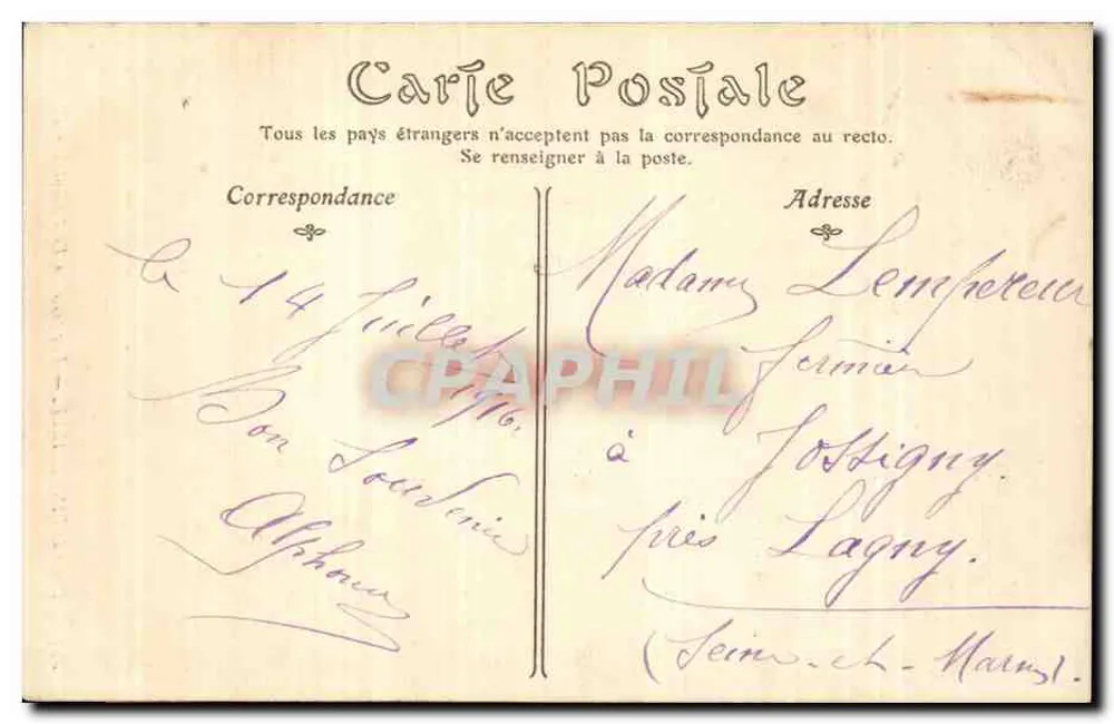 Route von VINTIMILLE — Ansicht vom Pont Saint-Louis — ND Fotografie — n° 825 - Rückseite