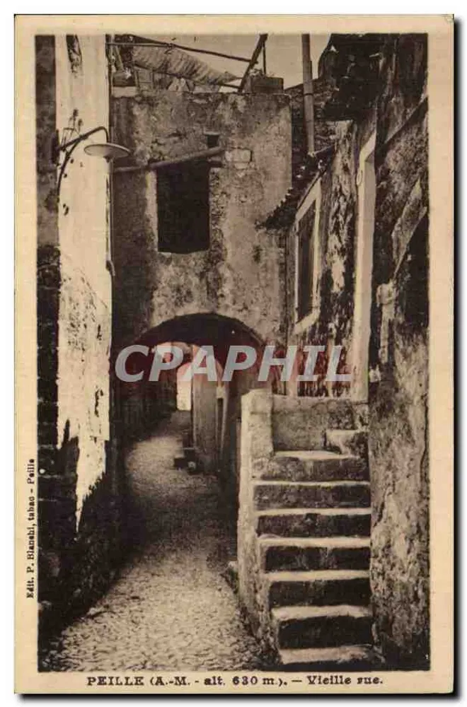 Peille (A.-M.) - alt. 630 m. - Velha rua — Ed. P. Bianabi, Peille - Frente