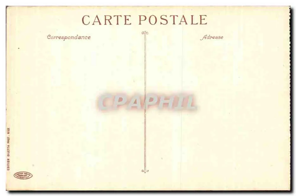 Nice - Jardins des Palmiers et le Casino — Édition Giletta Phot - Nice - Verso