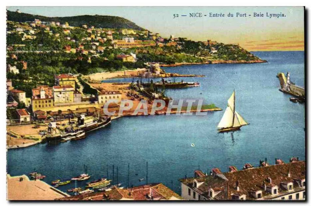 Nice — Entrada do Porto - Baía de Límpia — Editor: Carte Postale Paris - Frente