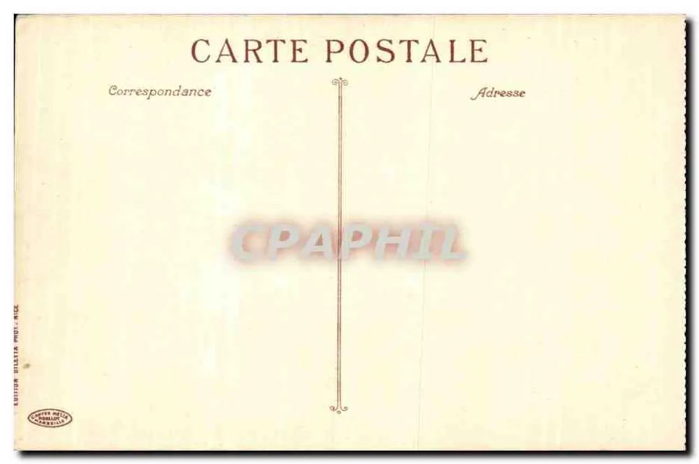 NICE — Vue prise entre les pins du Château — Édition Bilelta Nice - Verso