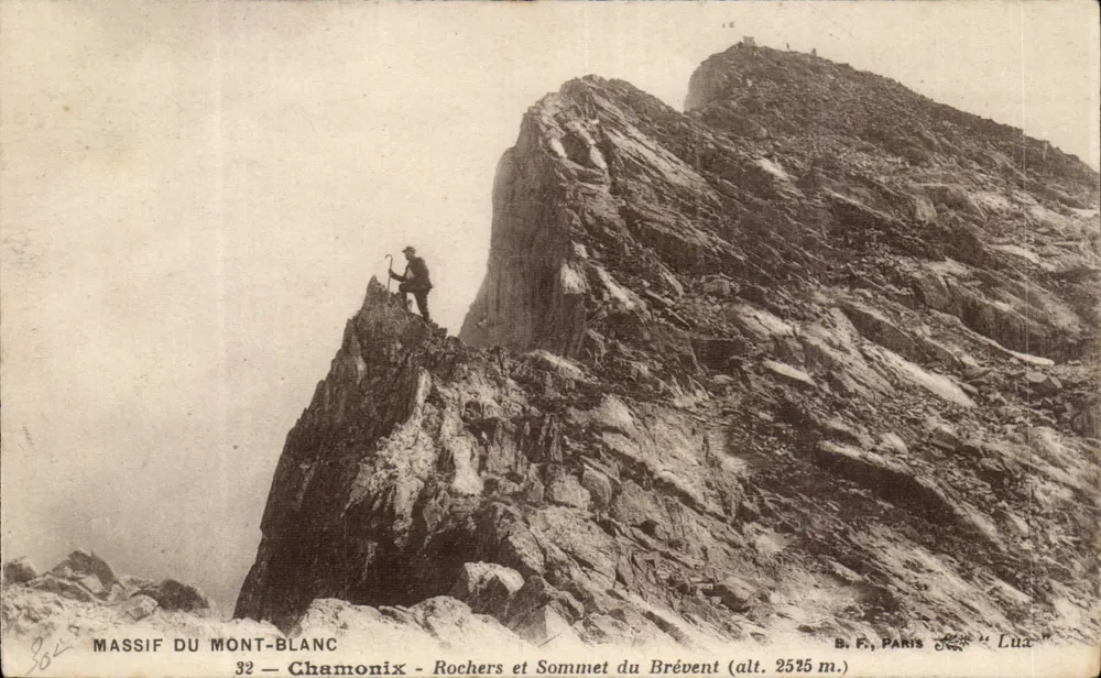 Chamonix — Rochas e Cume do Brévent (alt. 2525 m.) — B. F., Paris « Lua » - Frente