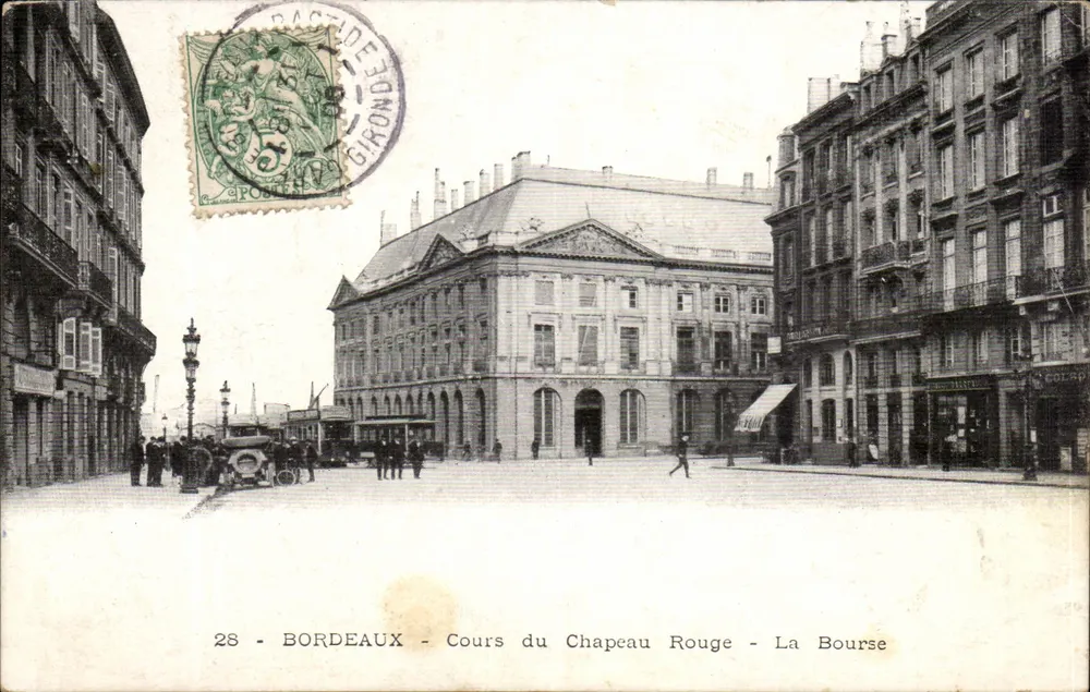 Bordeaux - Cours du Chapeau Rouge - La Bourse - Frente