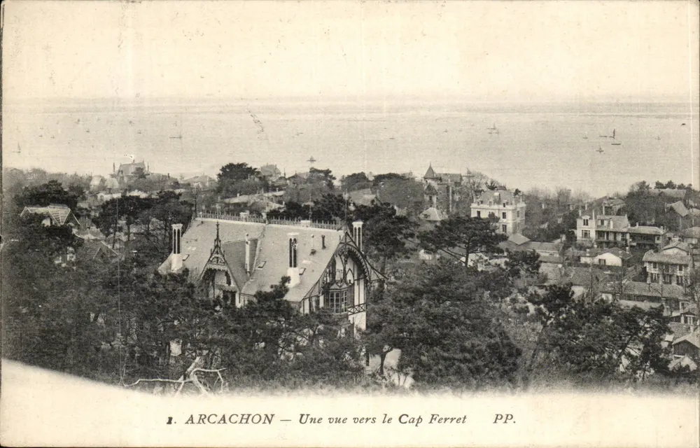 Arcachon — Vista em direção ao Cabo Ferret — PP. - Frente