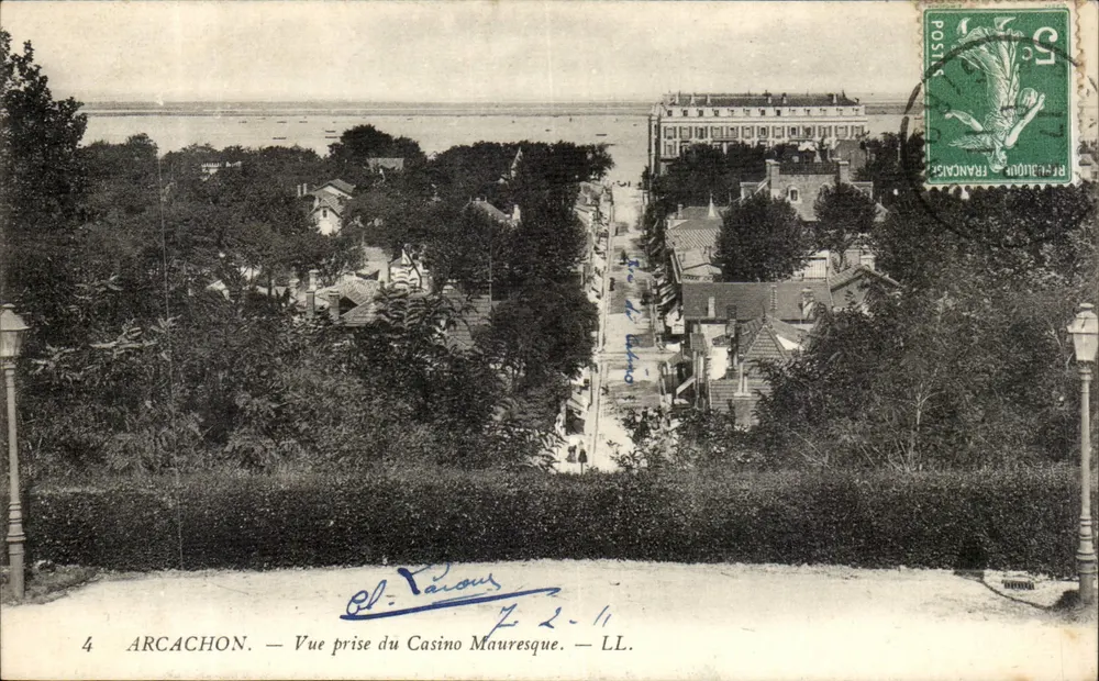 Arcachon — Vue prise du Casino Mauresque — LL. - Recto