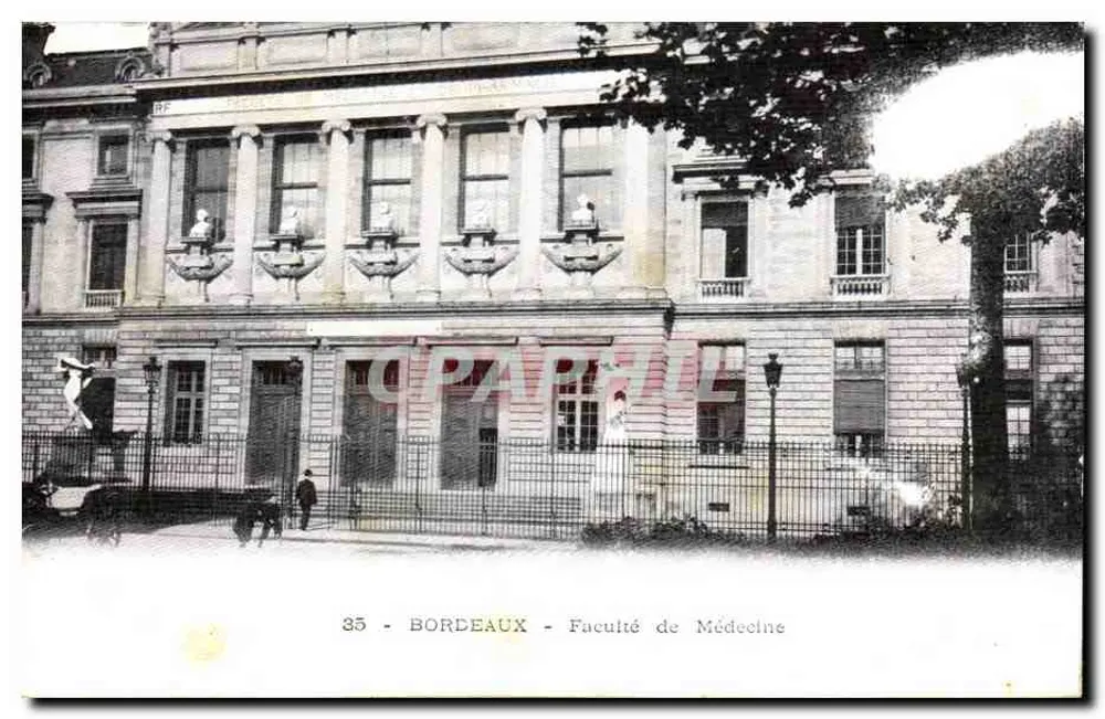 Bordeaux — Faculté de Médecine — éditeur imprimeur non visible - Frente