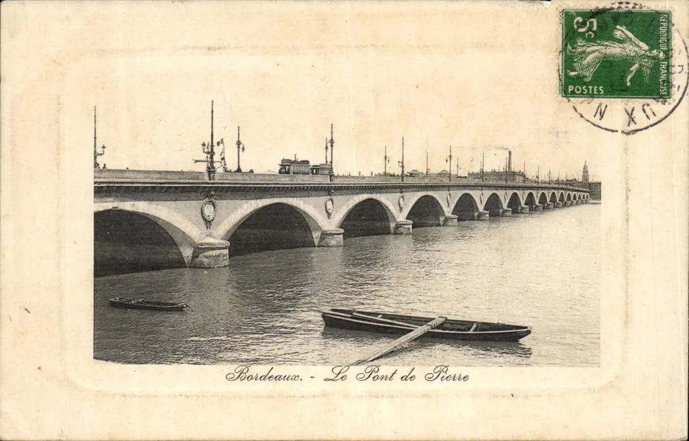 Bordeaux - O Ponte de Pierre — editor não visível, número de série não legível - Frente