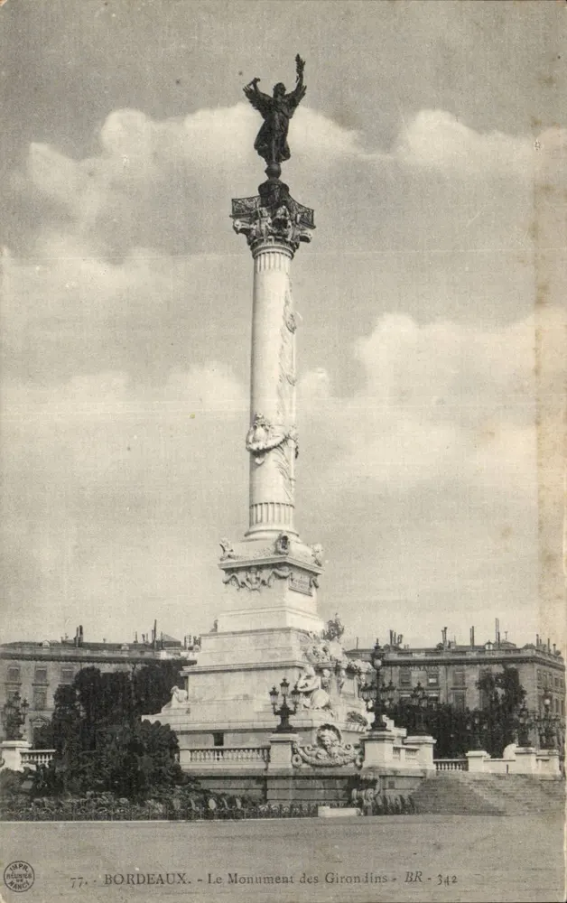 Bordeaux - O Monumento dos Girondinos - BR - 342 - Frente