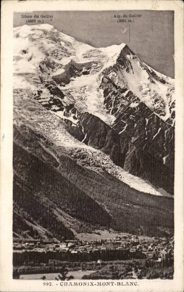 Dôme e Aiguille du Gouter — Chamonix-Mont-Blanc — L. Morand, fot. édit. n°992 - Frente