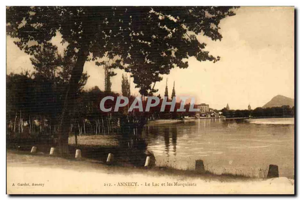Annecy - Le Lac et les Marquisats — A. Gardet, Annecy, n°212 - Recto