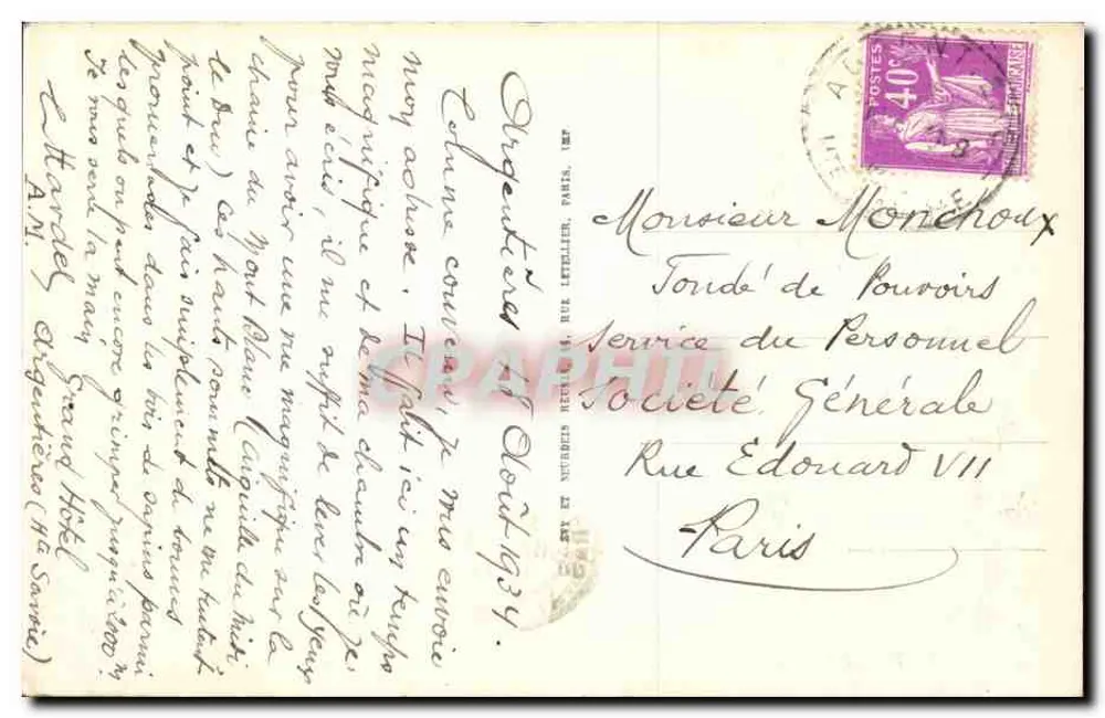 Mont-Blanc-Massiv — Die Argentière- und Republikspitze — LL - Rückseite