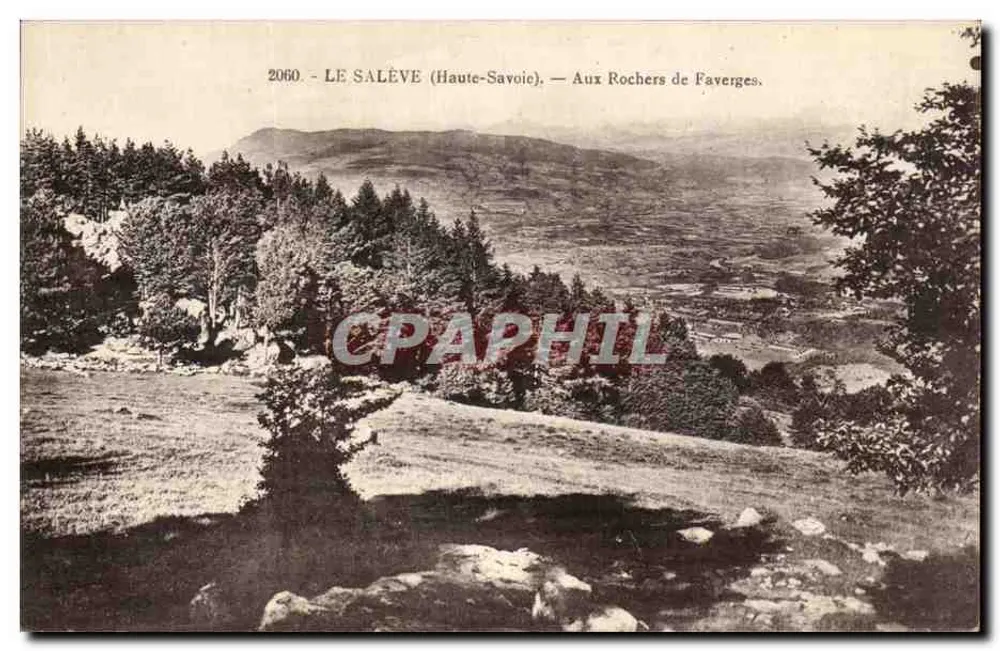 Le Salève (Haute-Savoie) — Aux Rochers de Favergeres — L. Faurez édit. - Recto