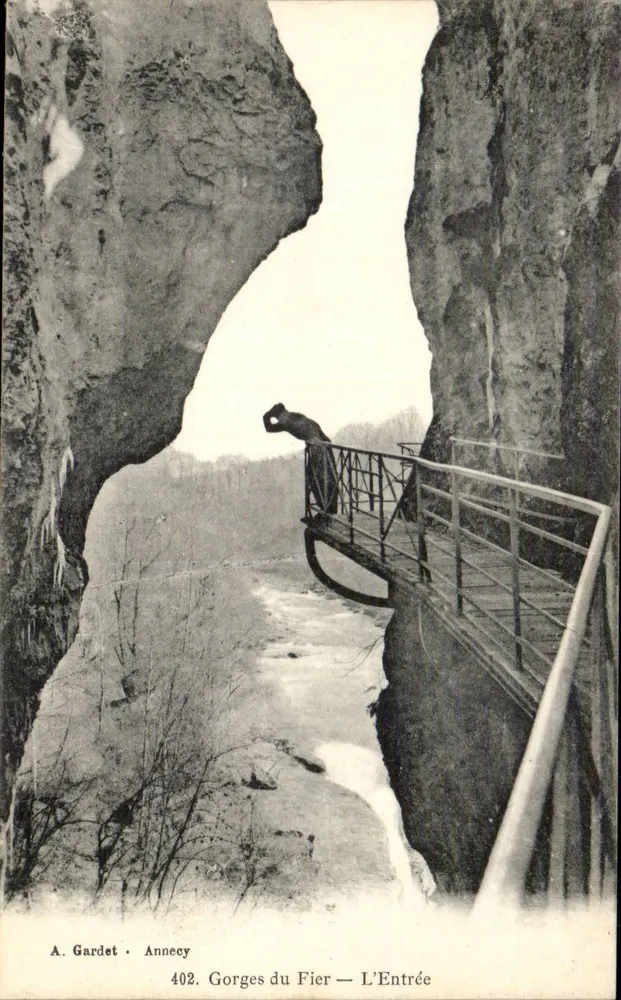 Gorges du Fier — L'Entrée — A. Gardet, Annecy, n°402 - Awers