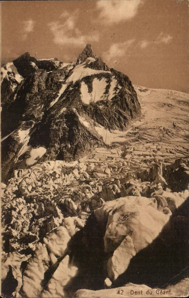 Dent du Géant — Mont Blanc — Max Willmann, Ed. Chamonix, n°42 - Frente