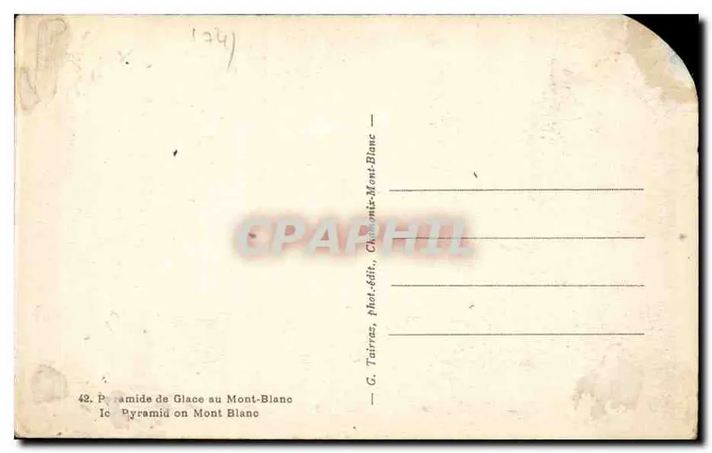 Pirâmide de Gelo no Monte Branco — G. Tairrres, Chamonix-Mont-Blanco, n°42 - Verso