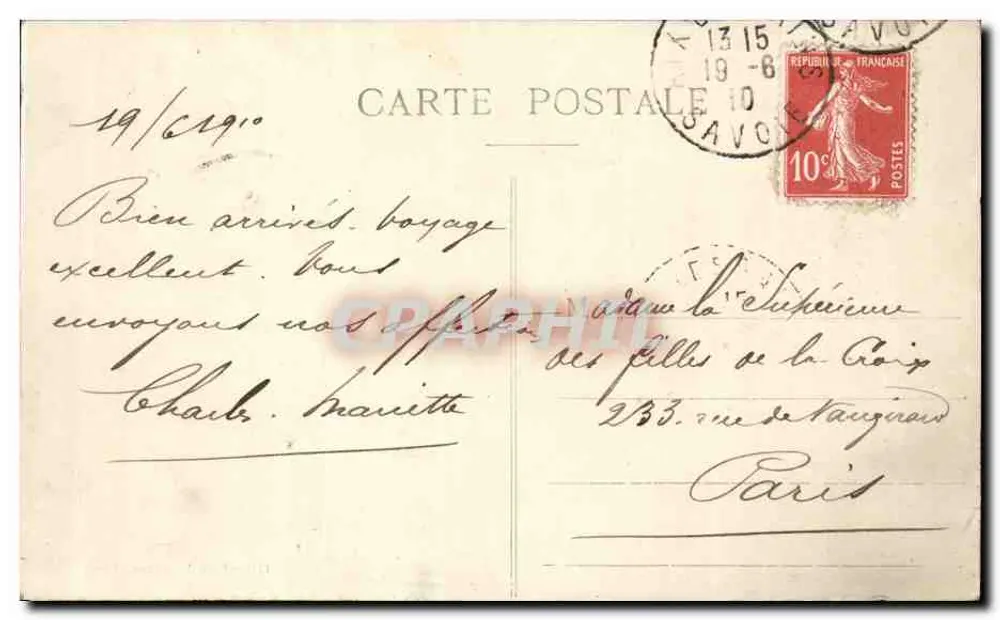 Aix-les-Bains (Savoie) — De Abdij van Hautecombe — Coll. L. Grimal, Chambéry - Achterkant