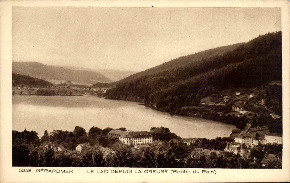 Gérardmer — Le lac depuis la Creuse (Roche du Rain) — Collection Les Vosges, éditeur Braun & Cie - Recto