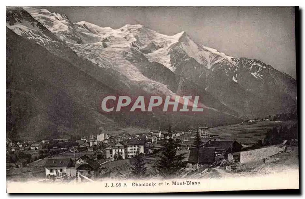 Chamonix e o Monte-Blanco — vista panorâmica — J.J. 95 A - Frente