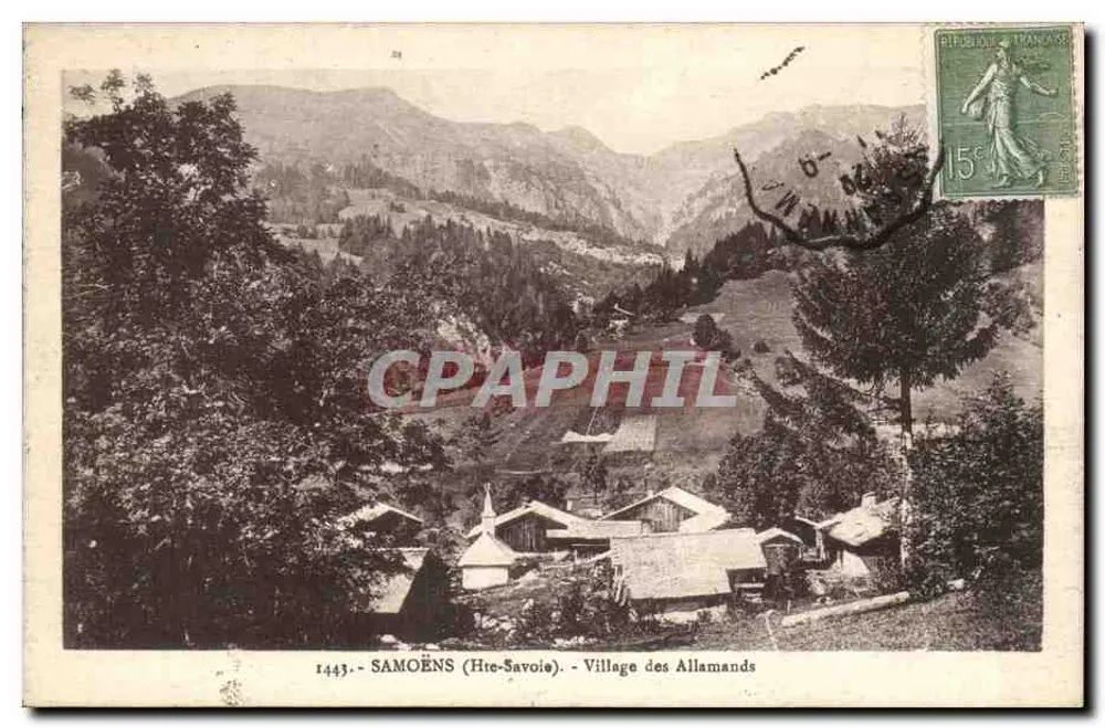 Samoëns (Haute-Savoie) - Village des Allamands — L. Faures, éditeur, n° 1443 - Recto