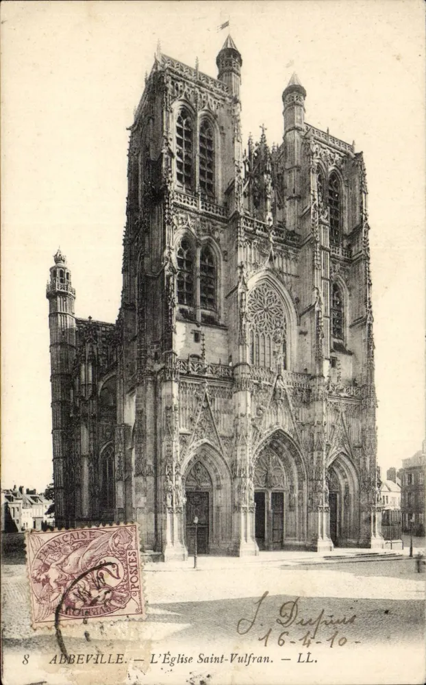 Abbeville — A Igreja de São Vulfrano — J. Dufiins - Frente