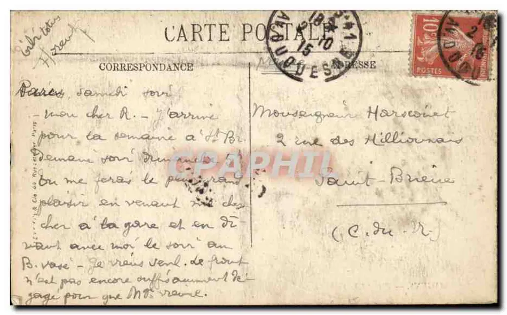 Amiens — O Hotel de Ville — LL. n°39 - Verso
