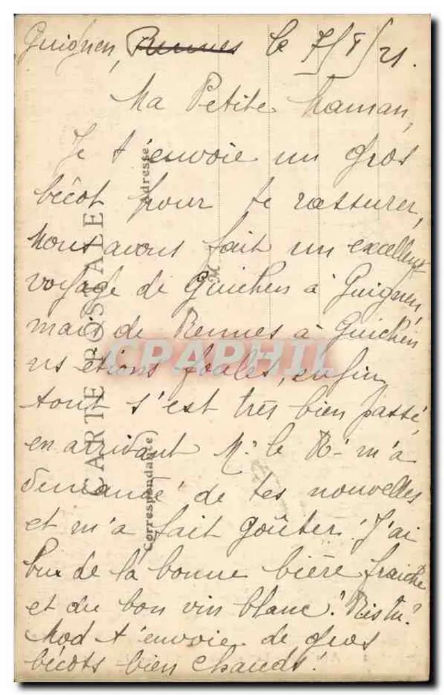 Amiens - Die Kathedrale - Das Weinende Kind — Verlag Elie, Amiens, Nr. 4 - Rückseite